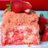 Strawberry Crunch Poke Cake